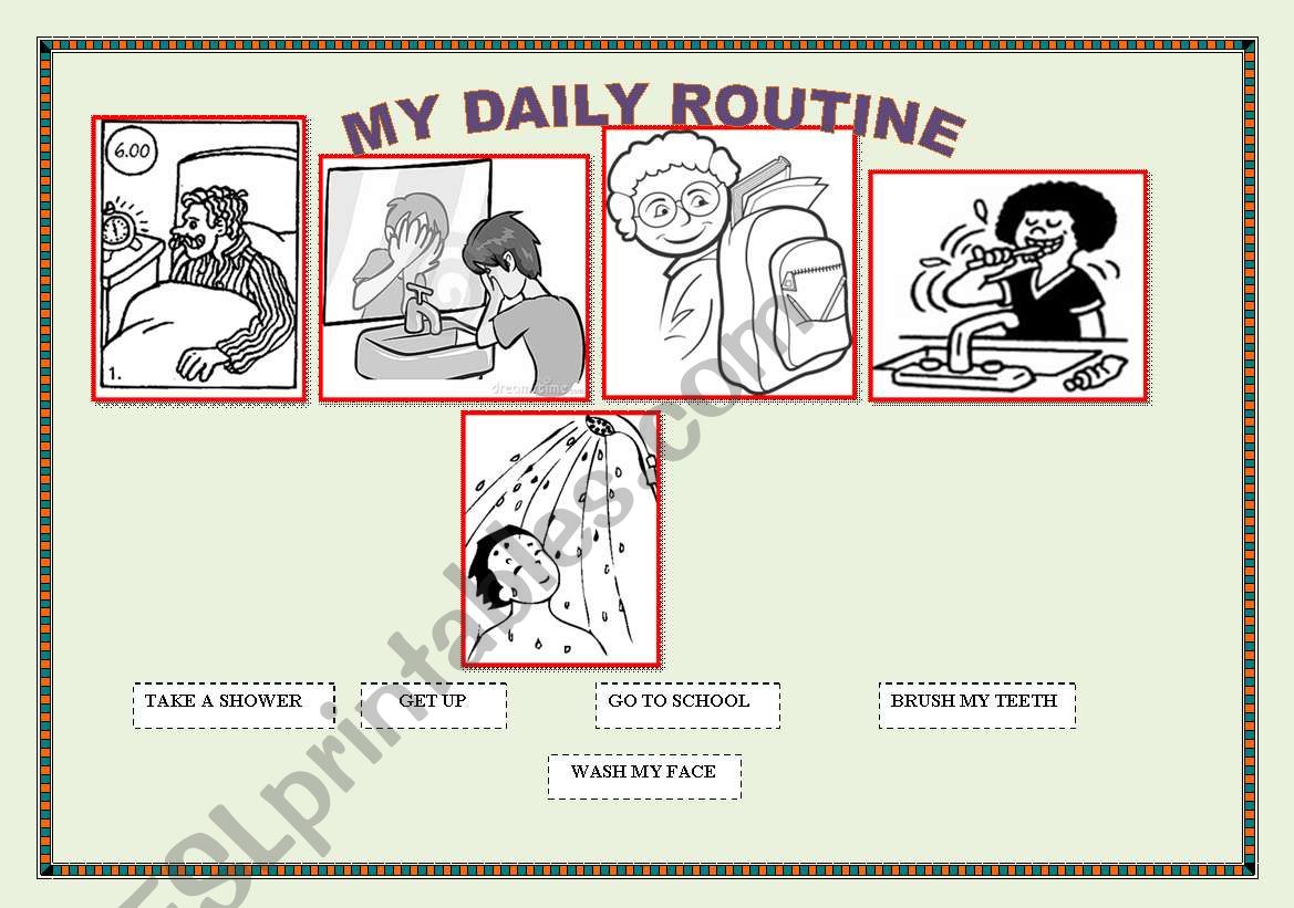 my  daily routine excellent sheet fro everyone