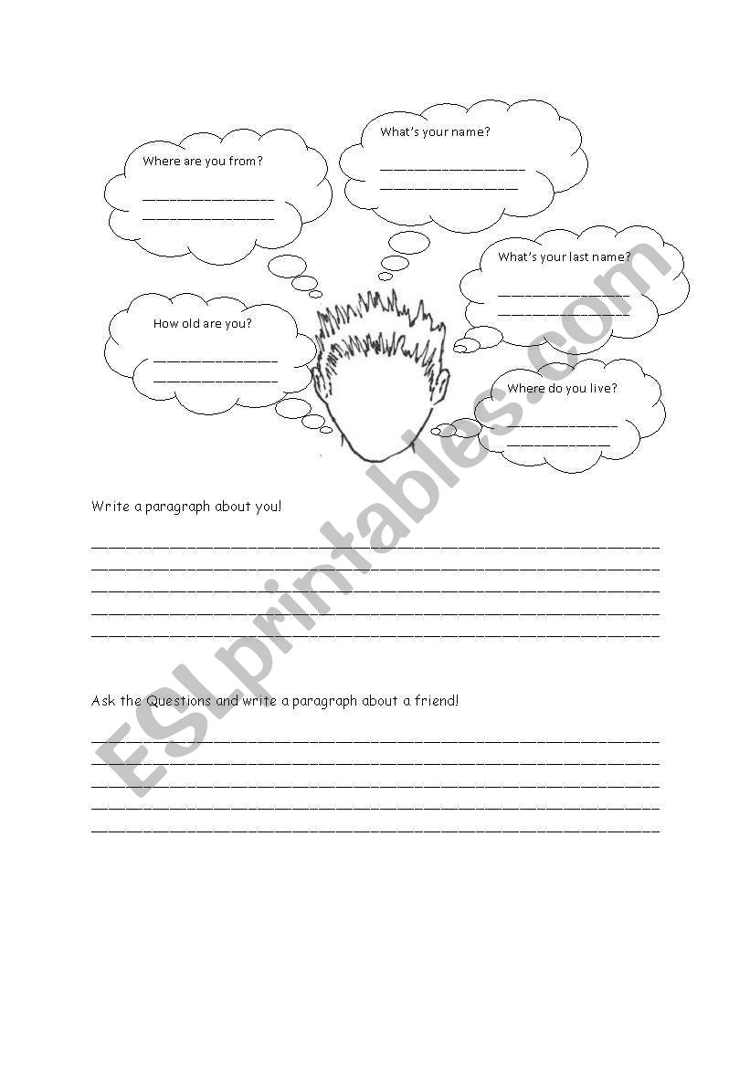 basic greetings worksheet