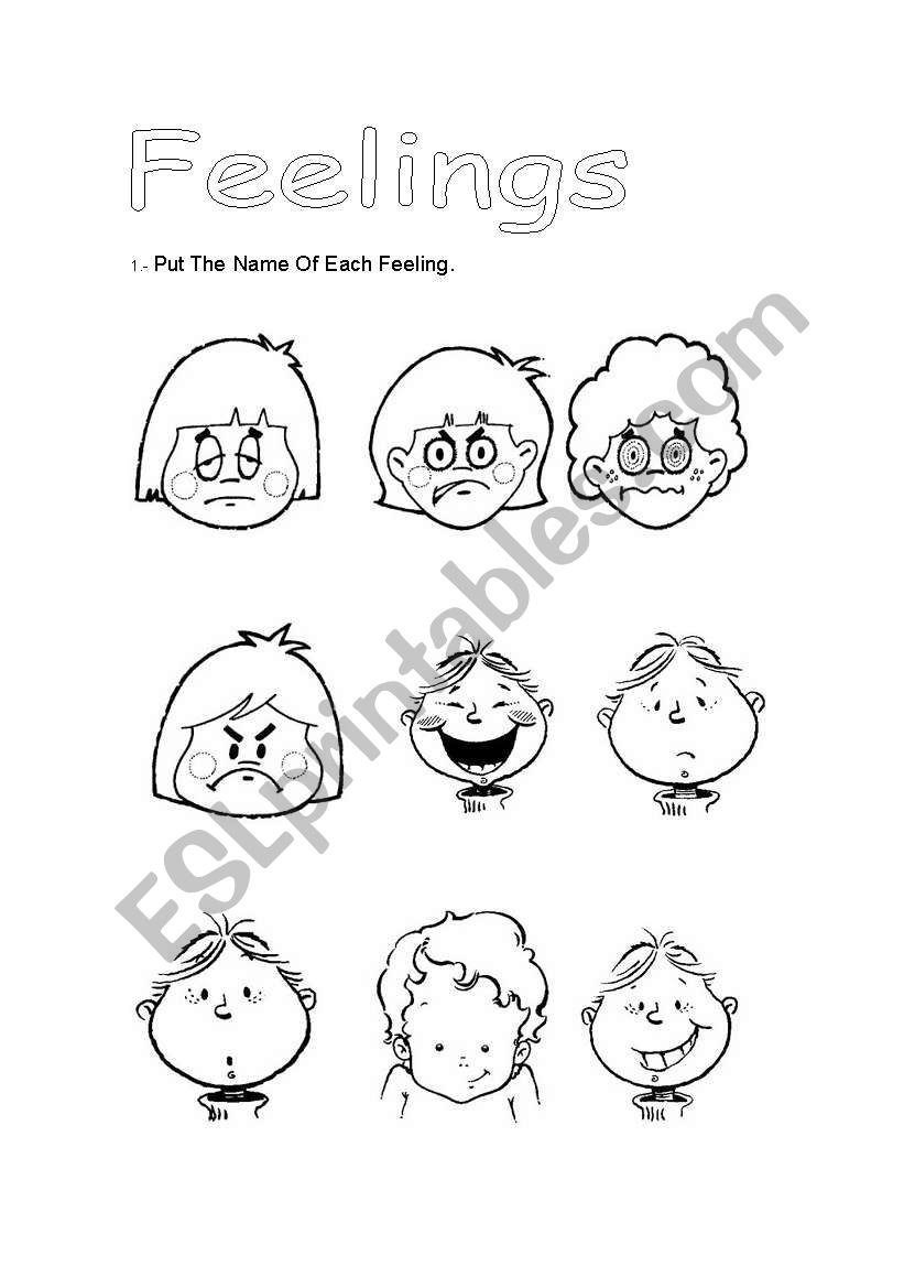 feelings worksheet