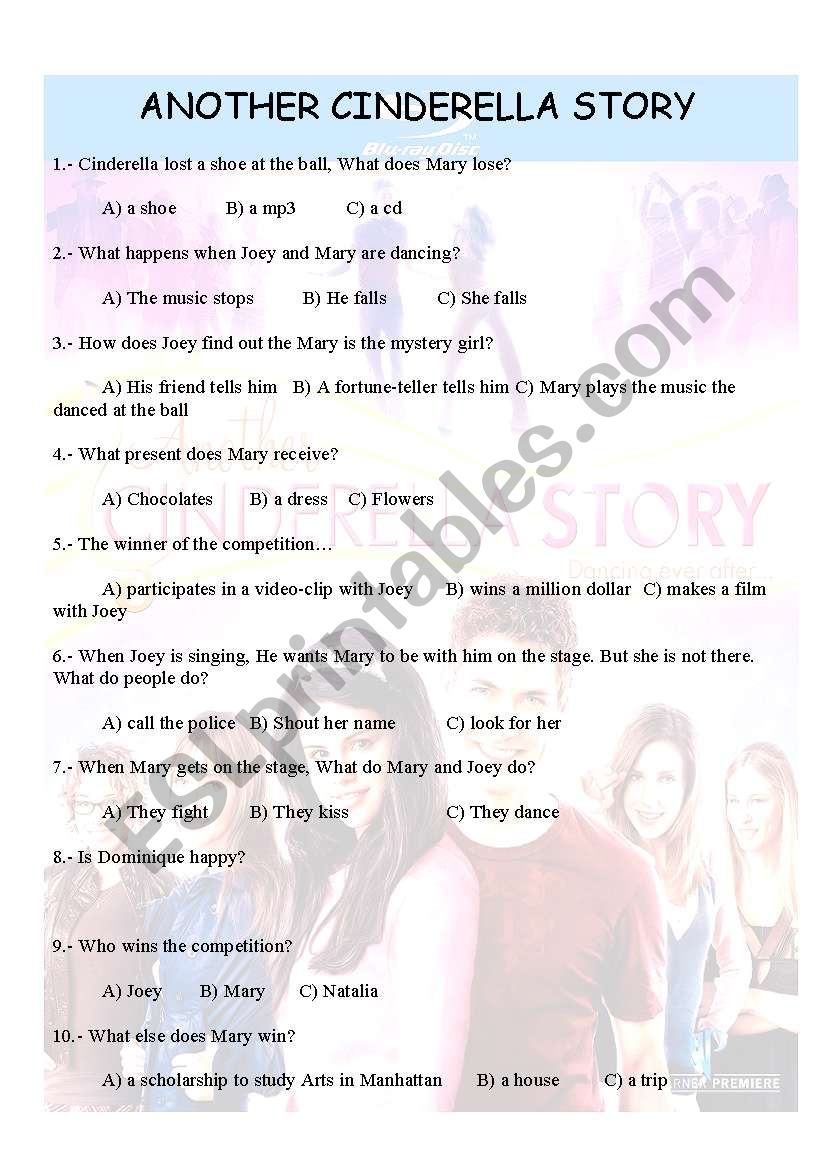 Another Cinderella Story worksheet