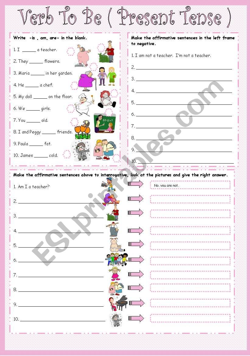 Verb To Be worksheet