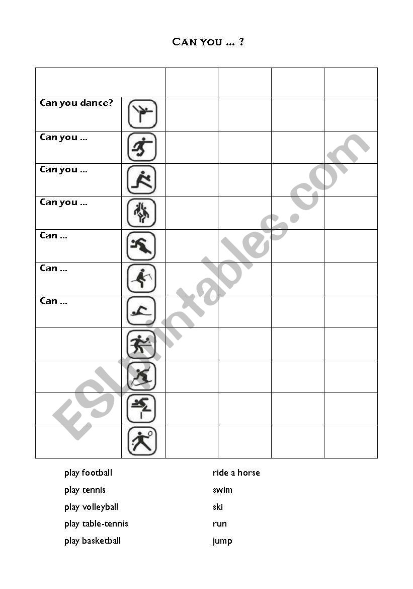 Can you dance? worksheet