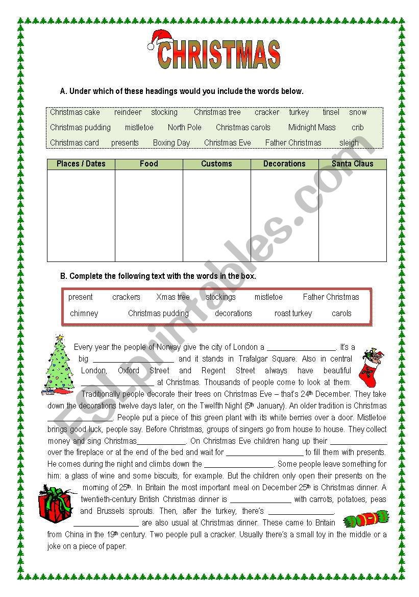 Christmas worksheet