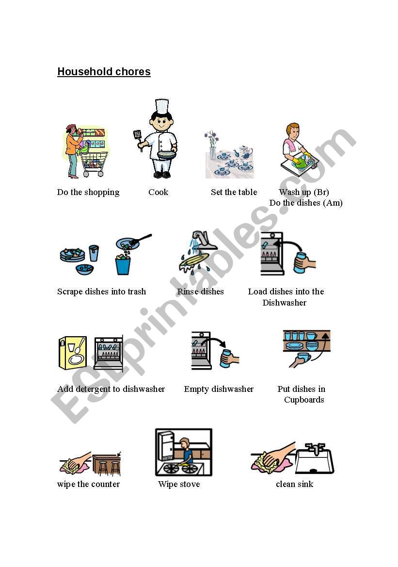 Household Chores worksheet