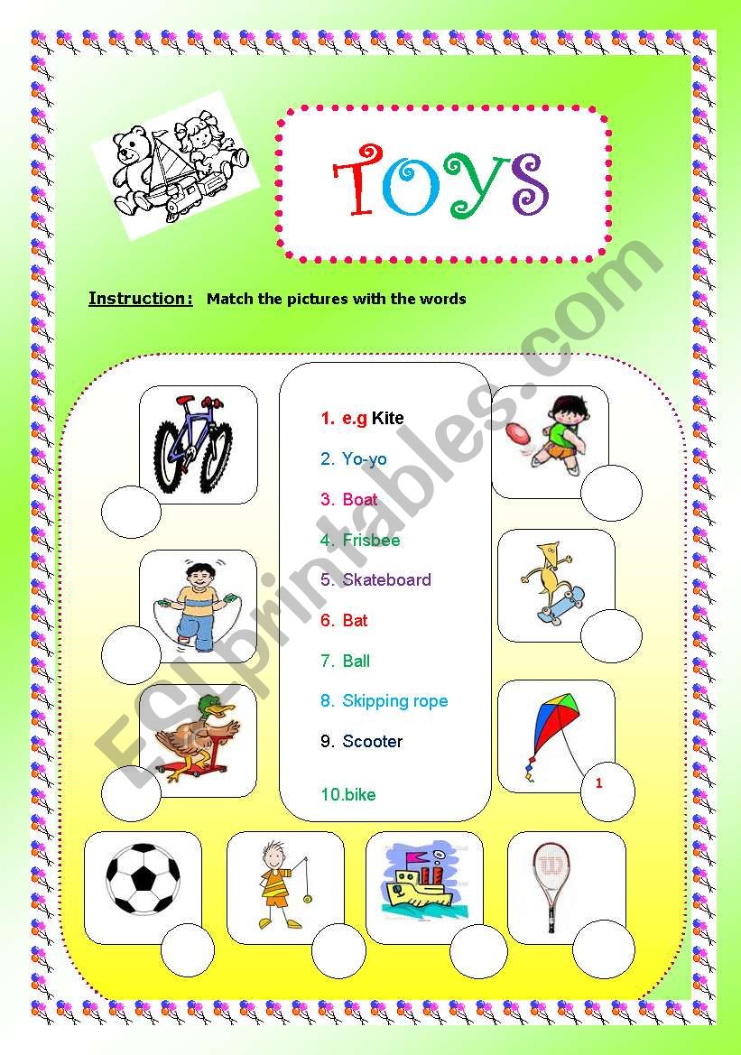 toys worksheet