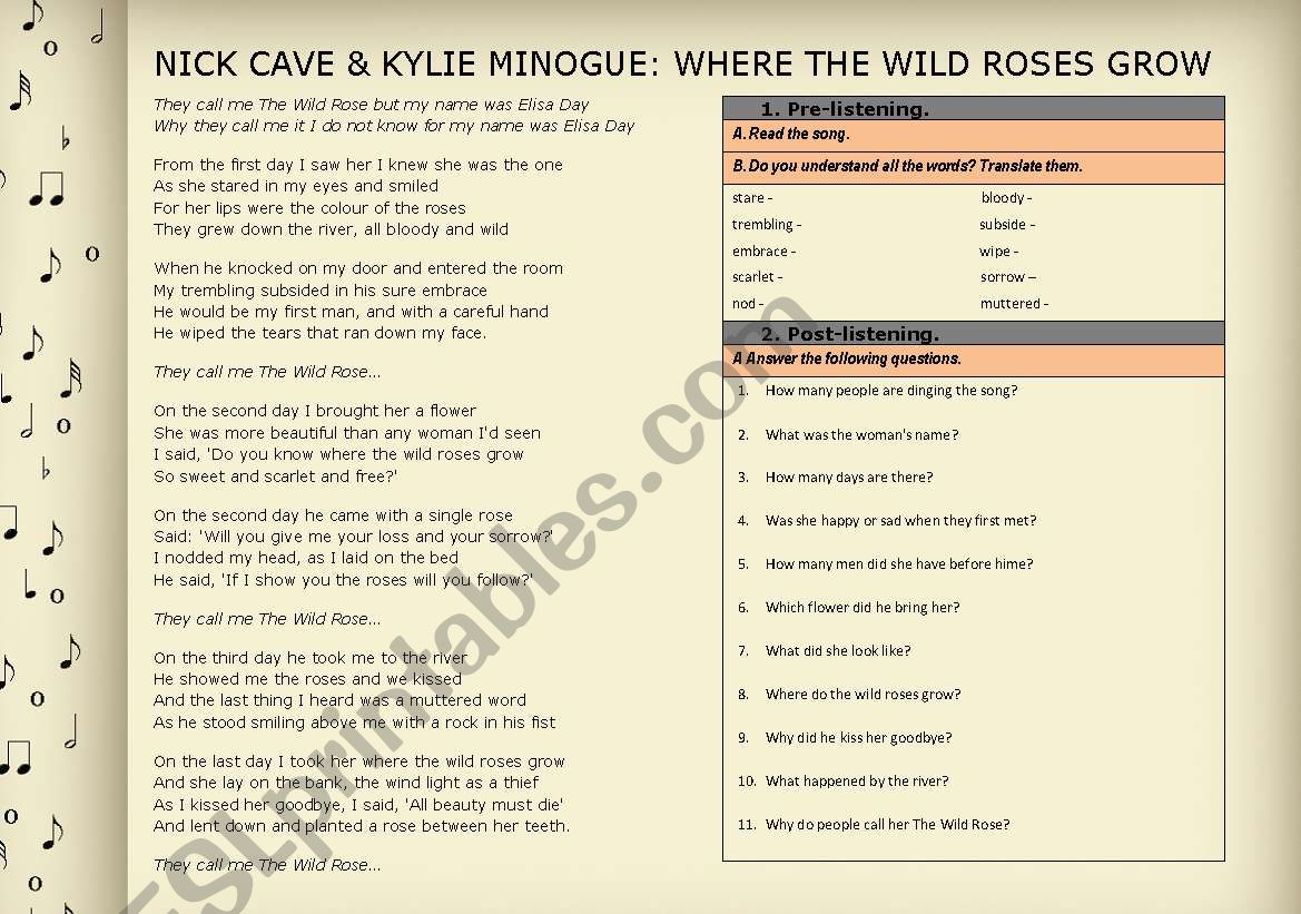 Lessons with Music 5: STRANGER DANGER (Nick Cave: Where the Wild Roses Grow)