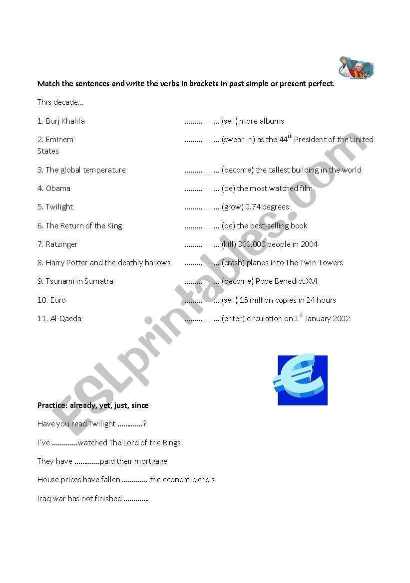 The 2000s worksheet