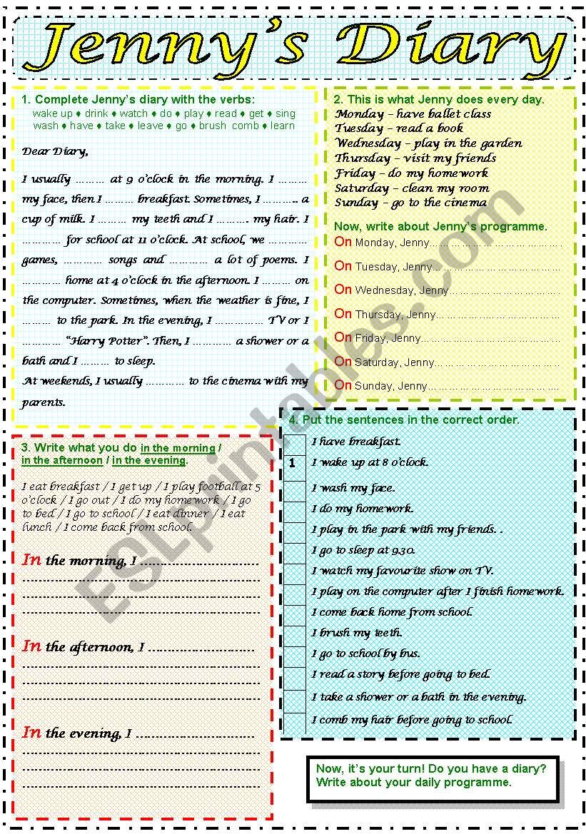 JENNYS DIARY - PRESENT SIMPLE