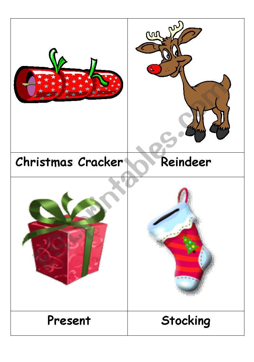 Christmas Flashcards Part 1 worksheet