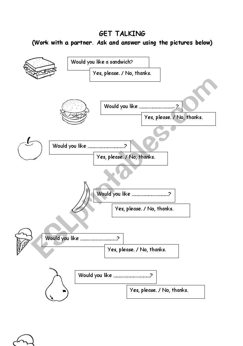 Get Talking:Making and replying to polite offers