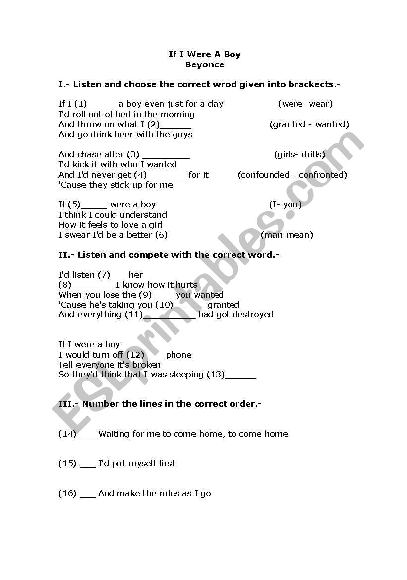 listening worksheet worksheet