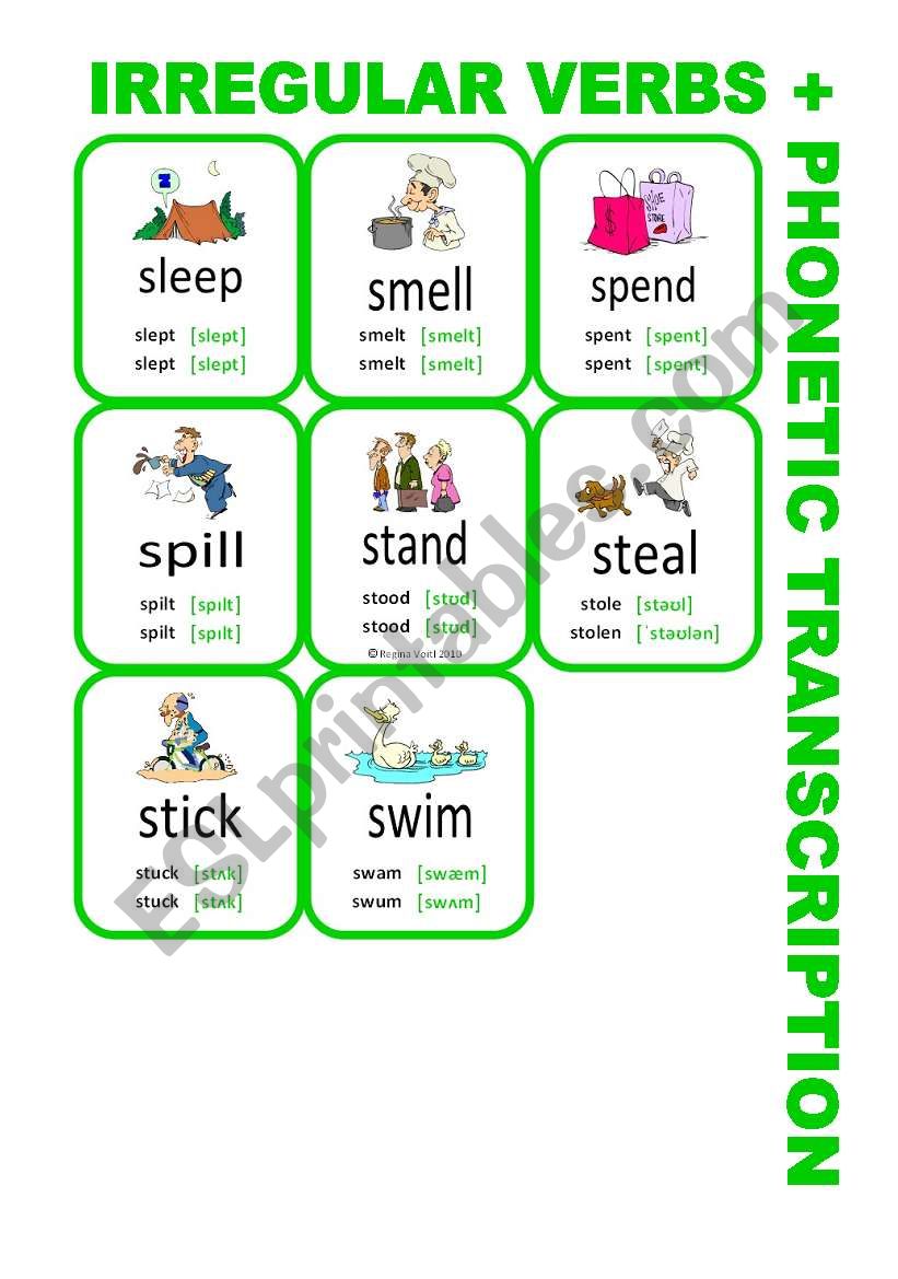 set7-irregular-verbs-cards-phonetic-transcription-esl-worksheet-by-blunderbuster