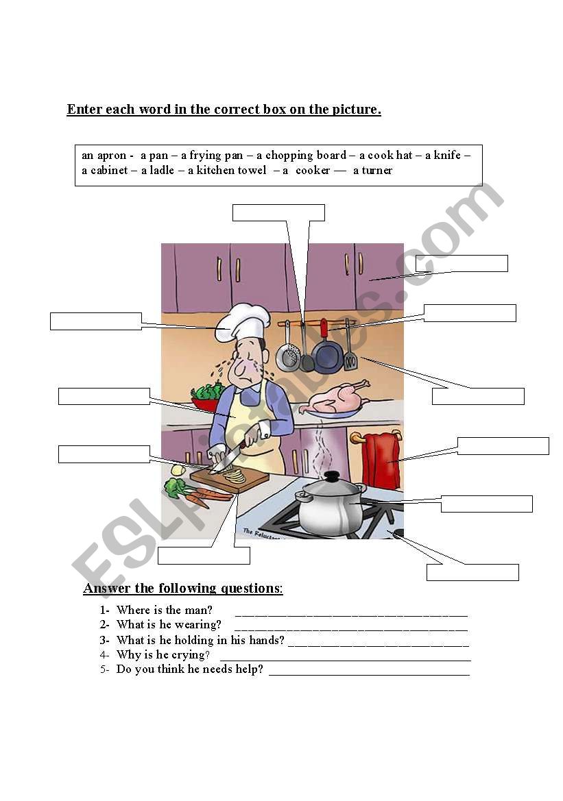 In the Kitchen worksheet