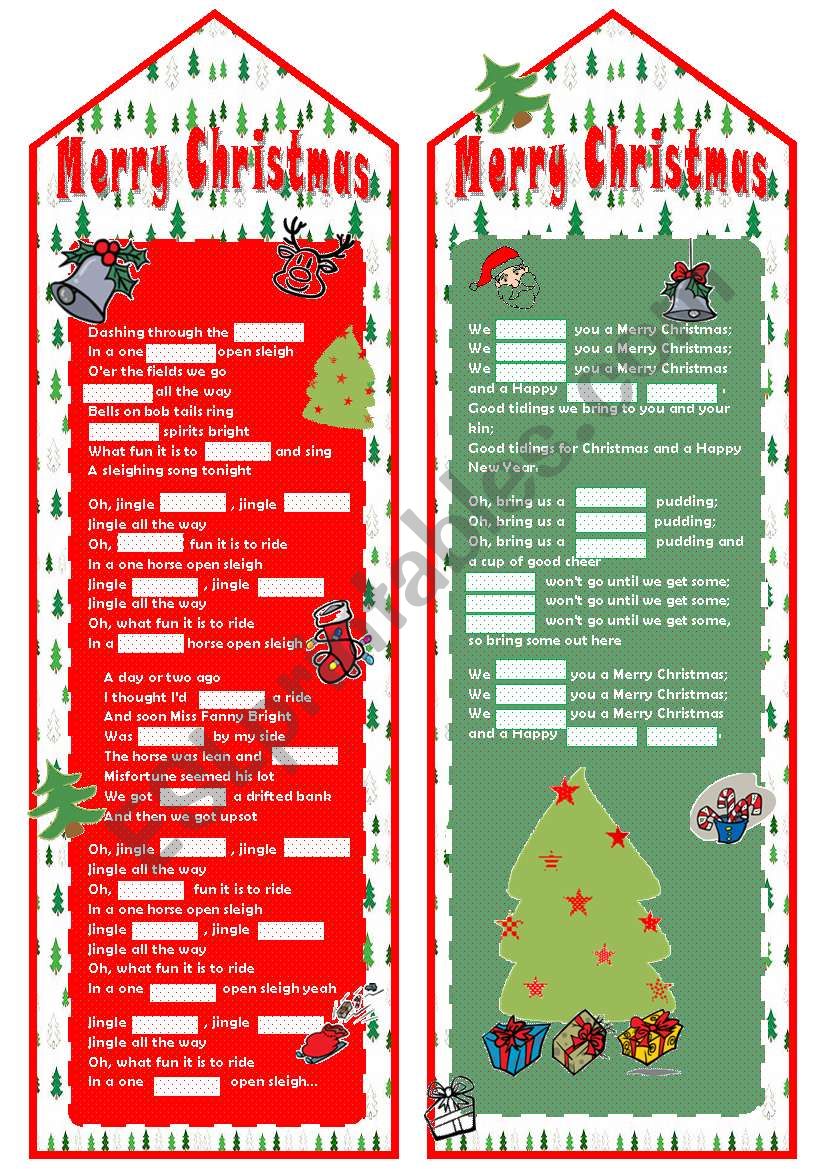 Christmas bookmark (corrected & reuploaded)