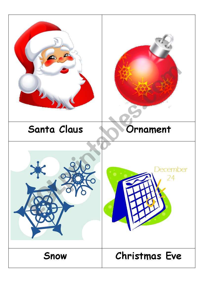 Christmas Flashcards Part 2 worksheet