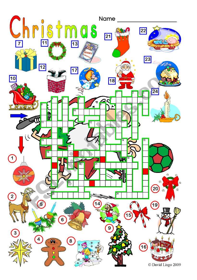 Christmas Crossword (reuploaded) with key
