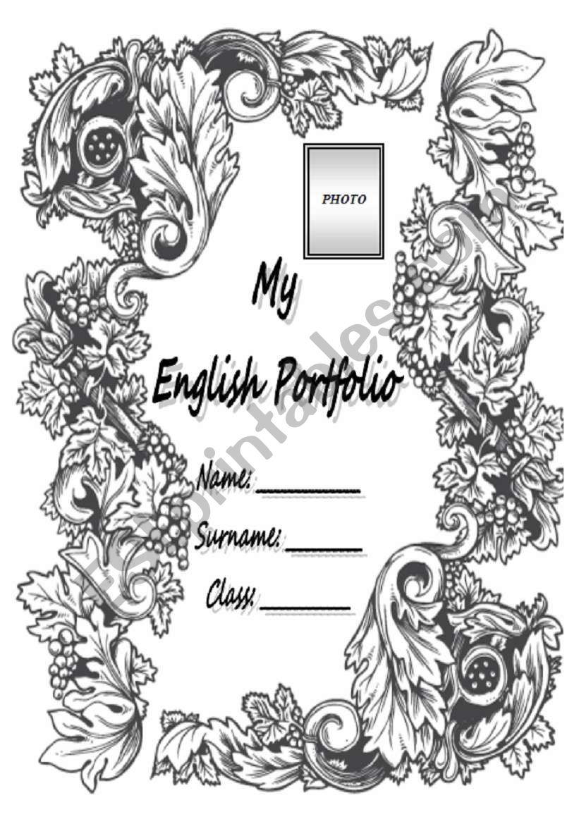 My English Portfolio worksheet