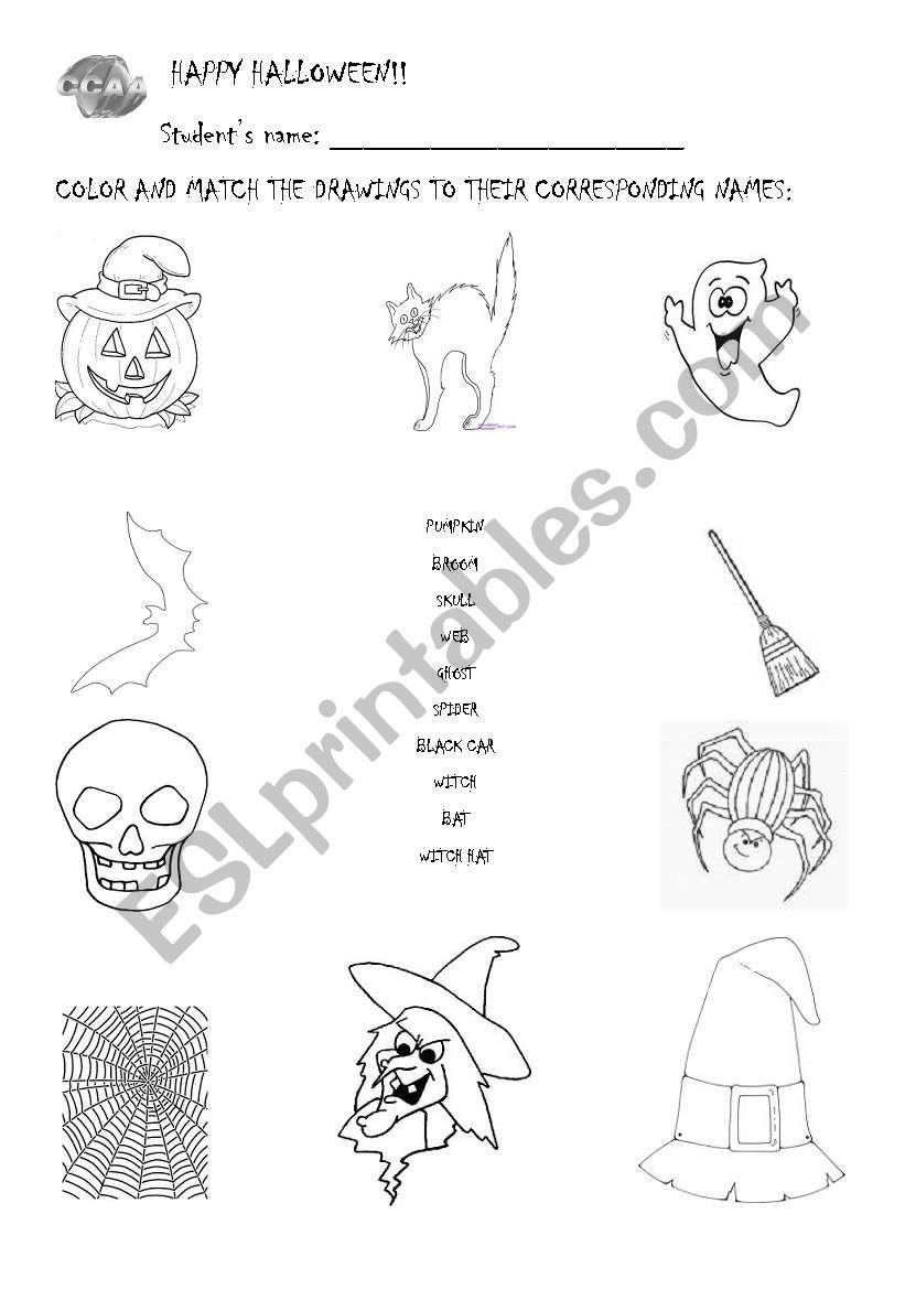 Halloween worksheet