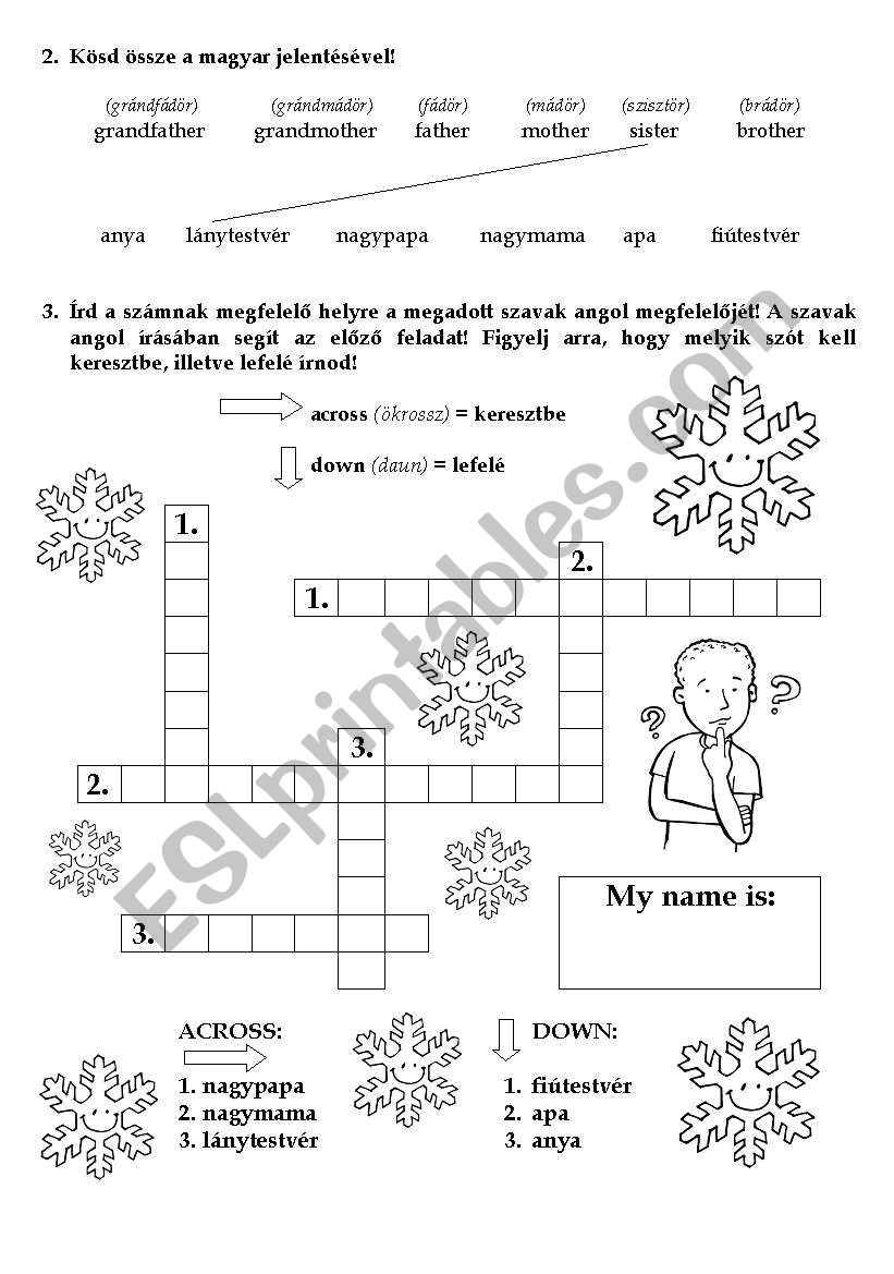 family worksheet