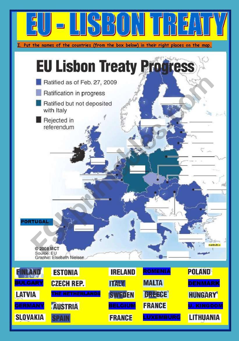 General Knowledge: the EU worksheet