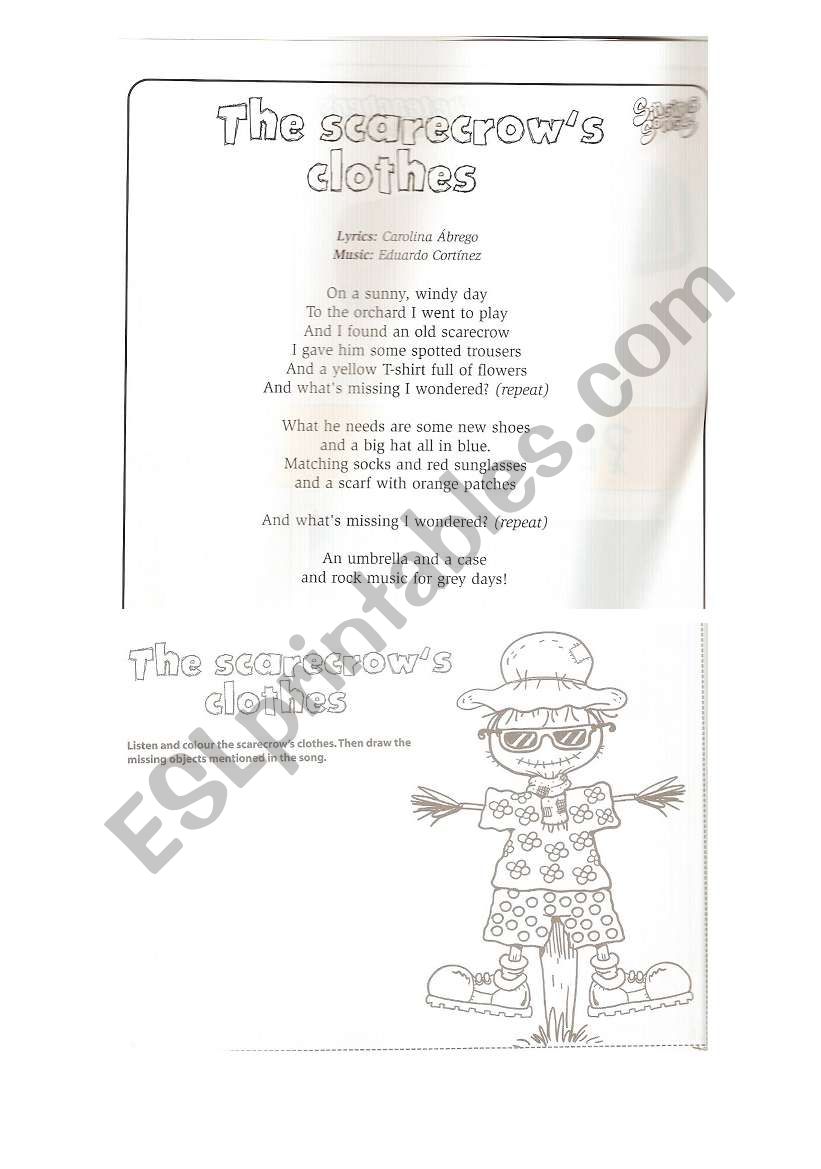 The Scarecrows Clothes worksheet