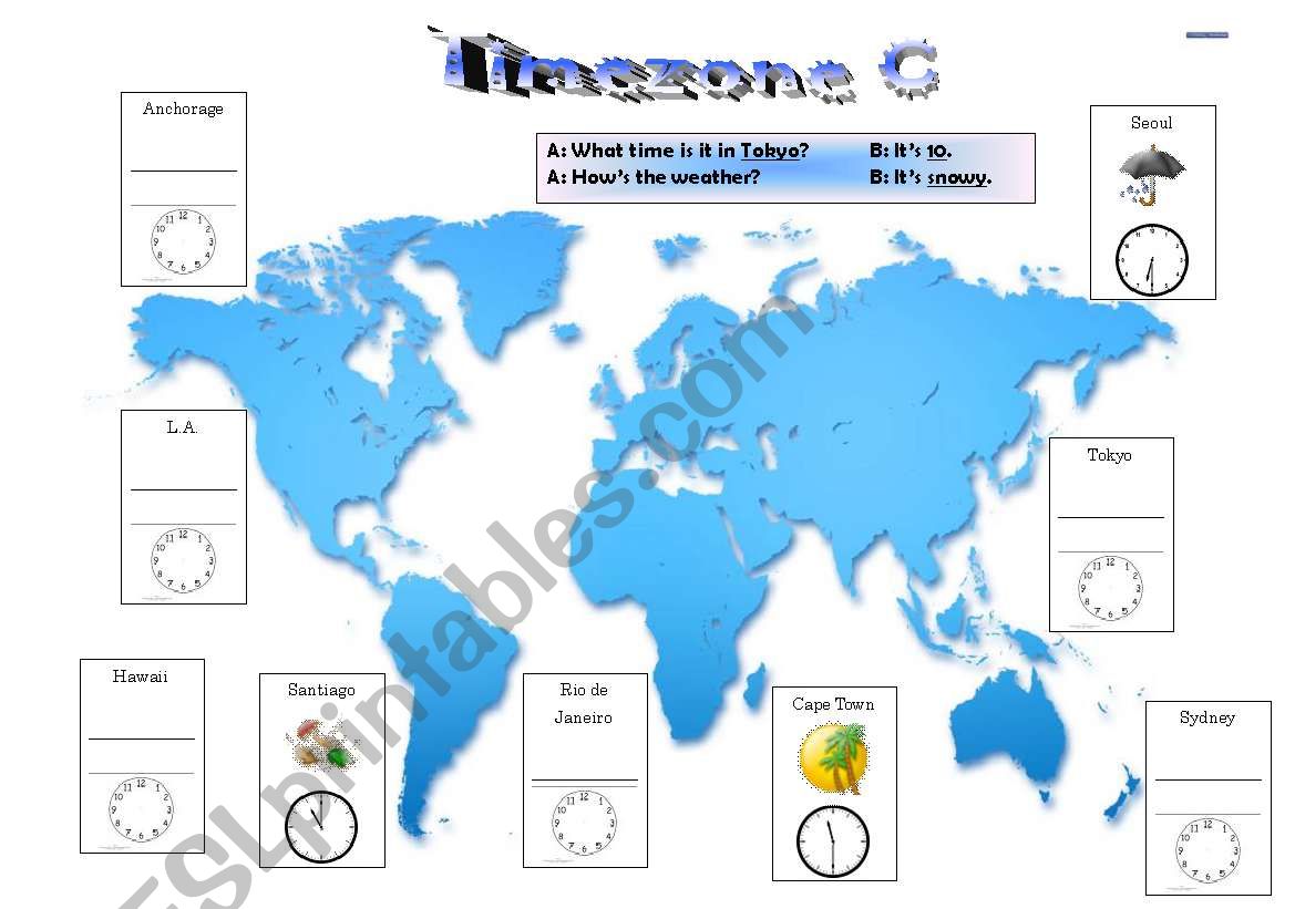 Timezone C worksheet