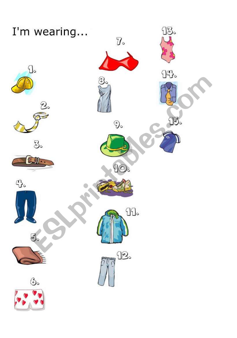 CLOTHES worksheet