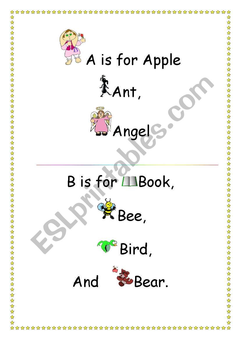 alphabet story worksheet