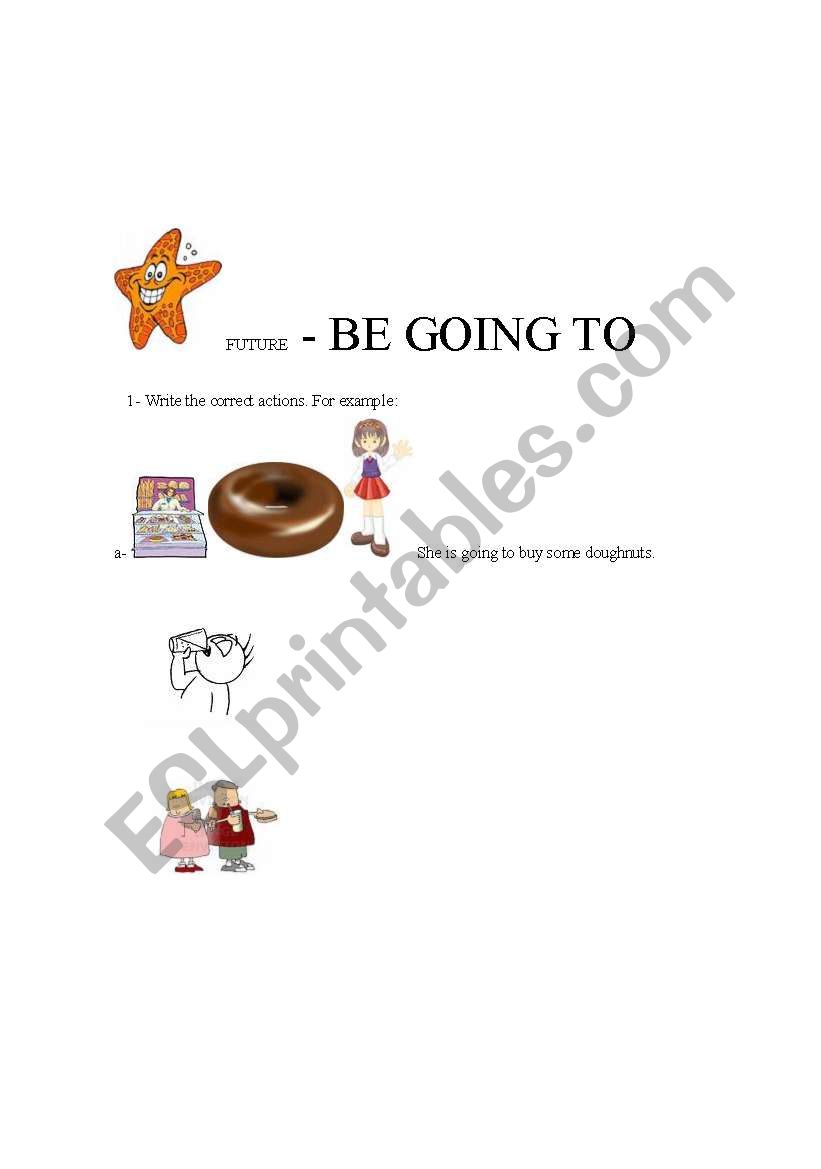 Be going to Exercises worksheet