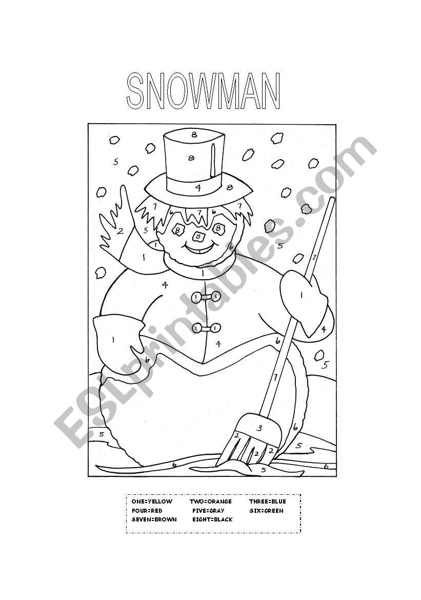 snowman worksheet