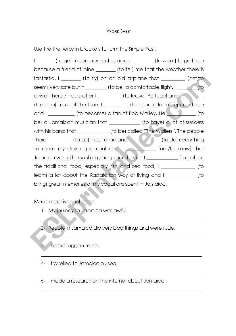 Past Simple  worksheet