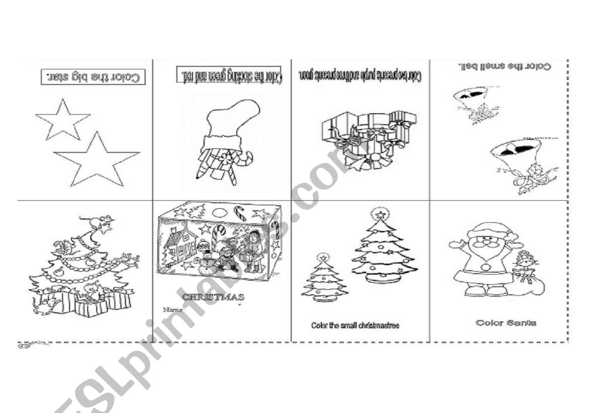 Christmas mini book worksheet