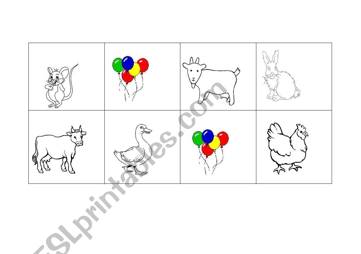 Animals Bingo worksheet