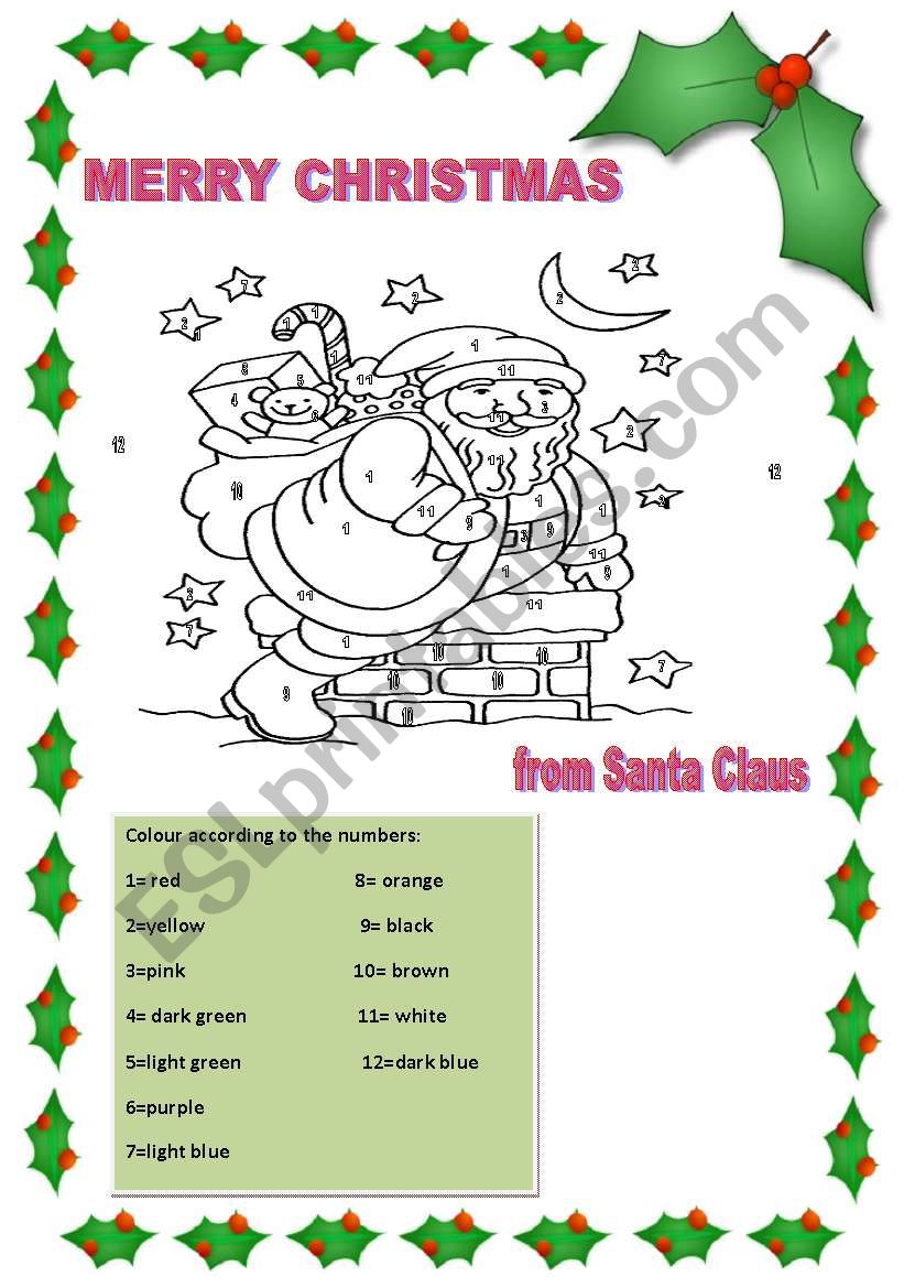 SANTA CLAUS WISHES worksheet