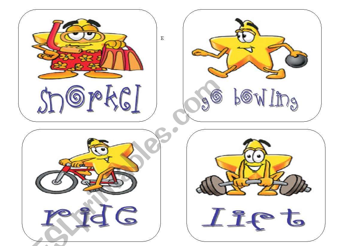 Flashcards - verbs III worksheet