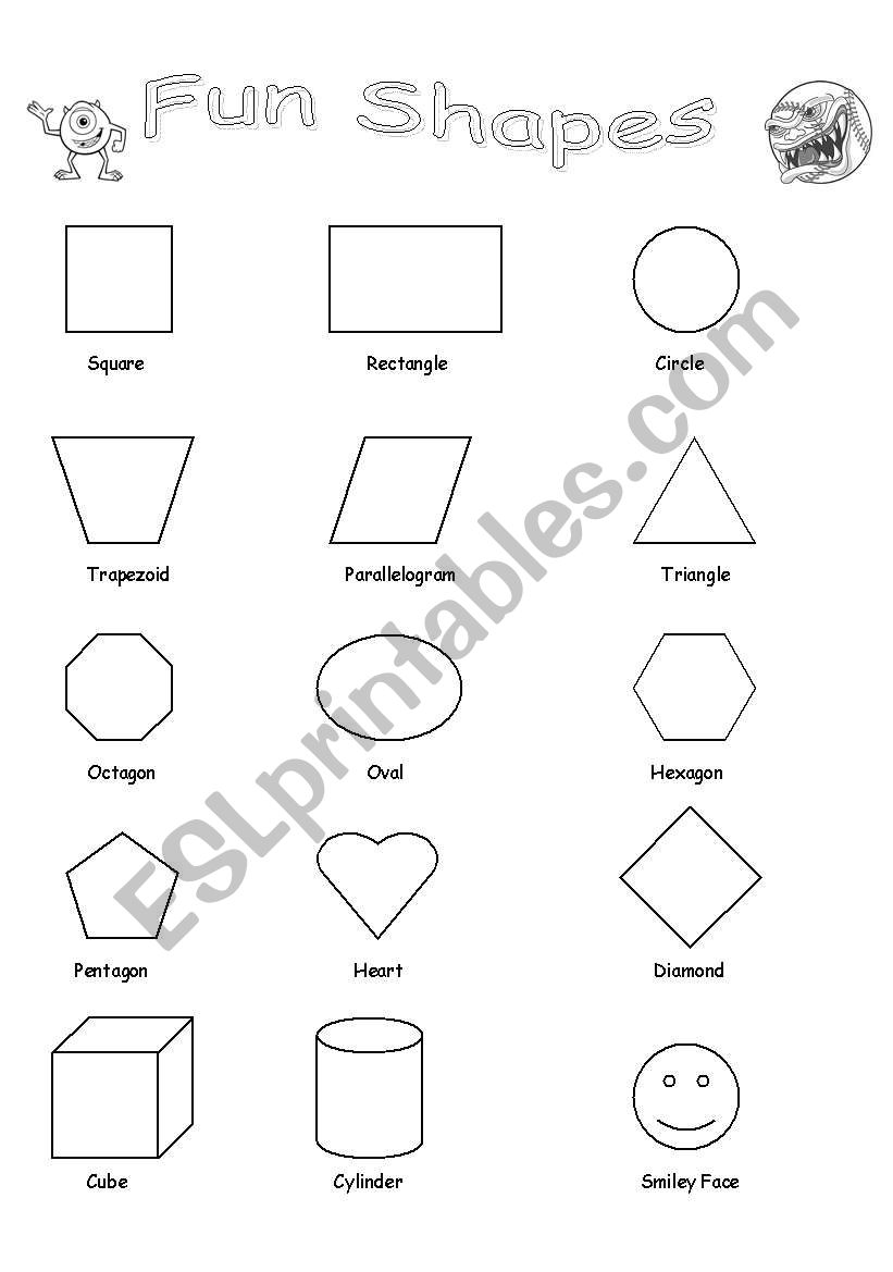 Fun Shapes worksheet