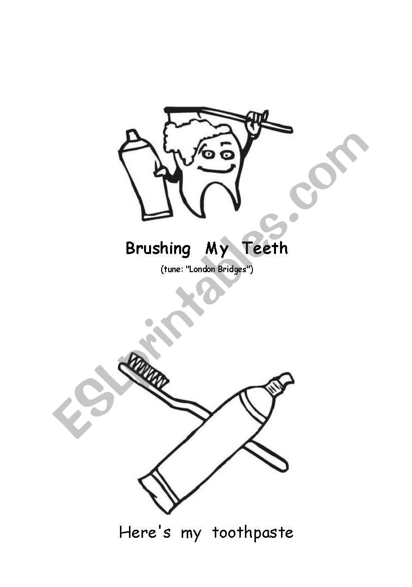 brush my teeth minibook worksheet