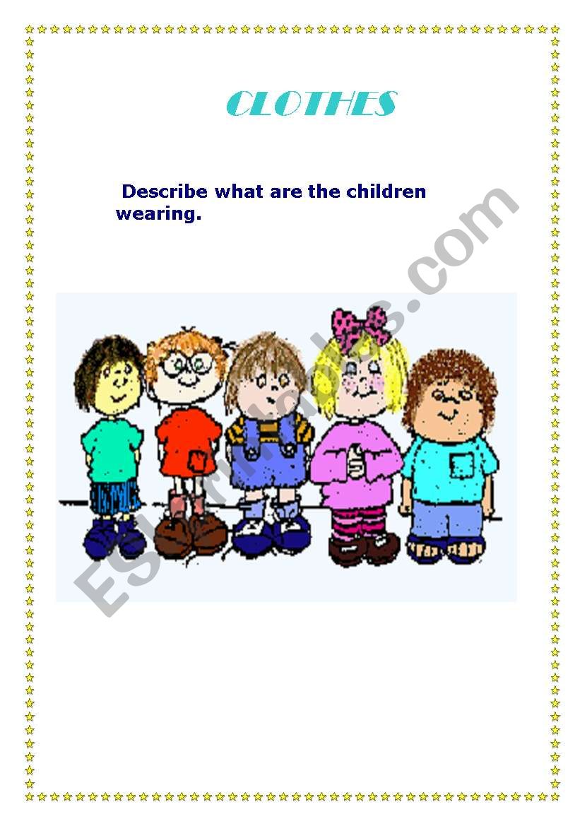 clothes description worksheet