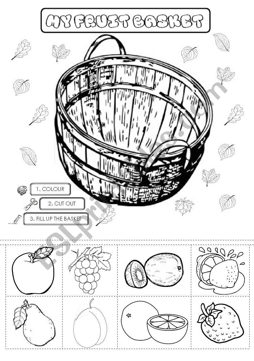 My fruit basket worksheet