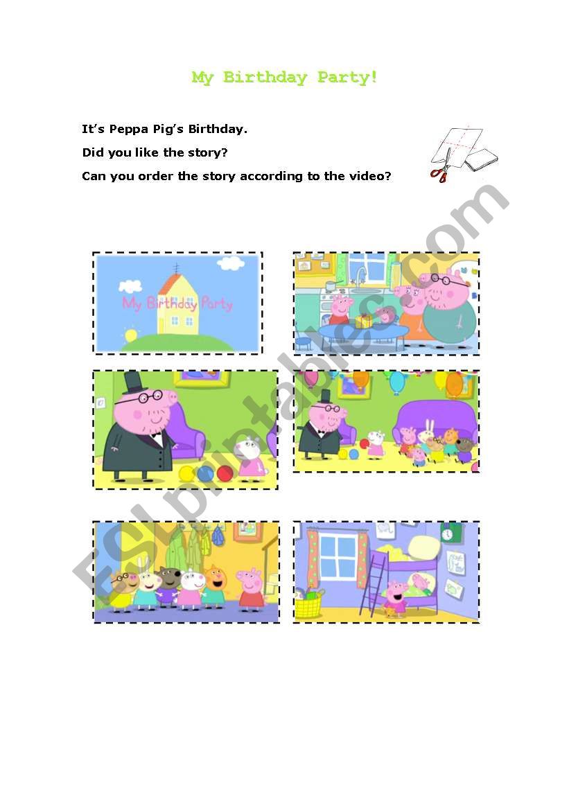 My Birthday Party! worksheet