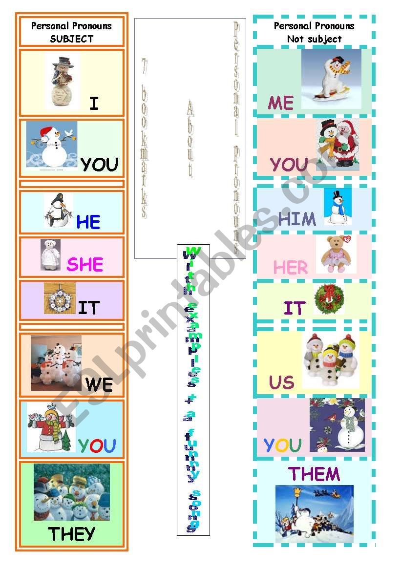 personal pronouns worksheet