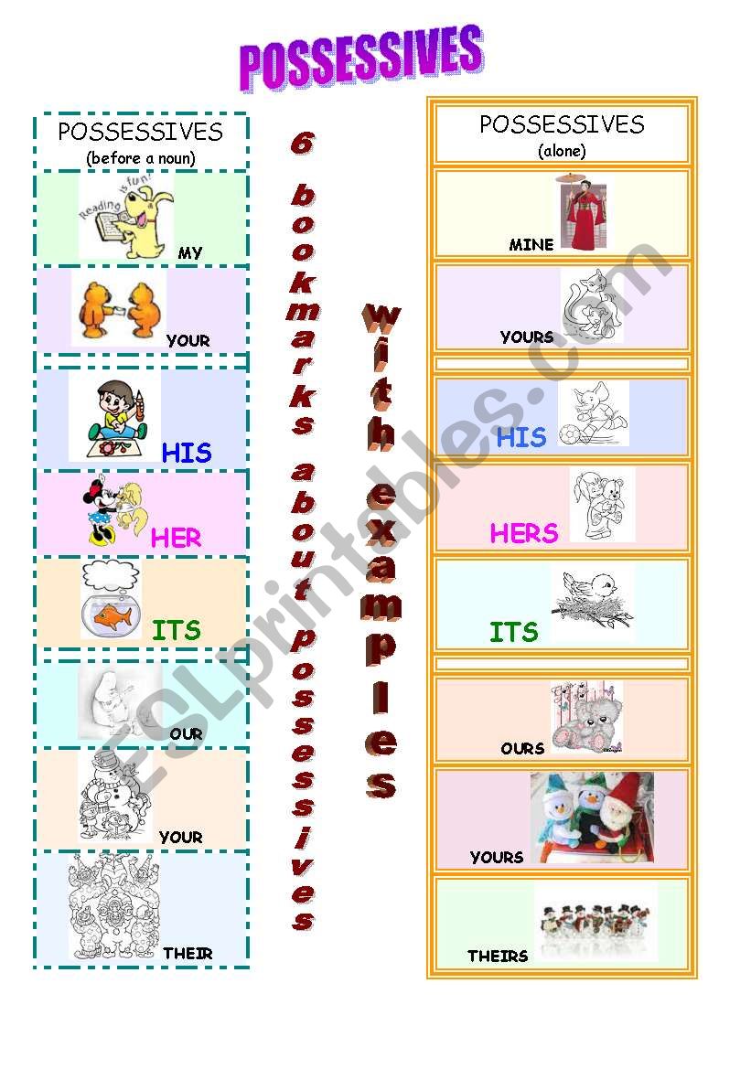 possessives worksheet