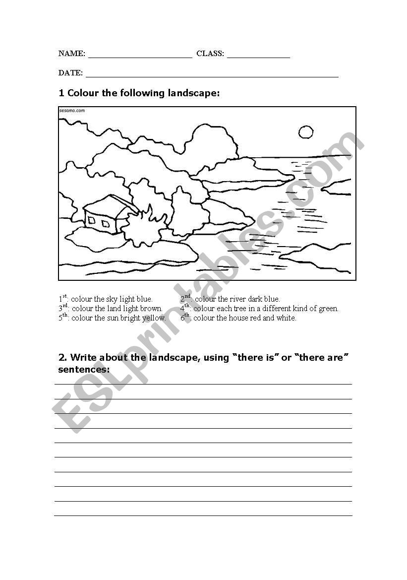 Landscape description worksheet