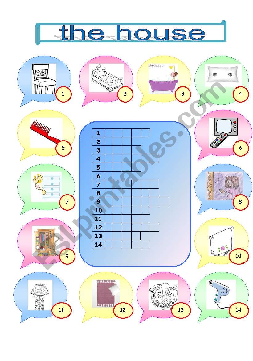 the house worksheet