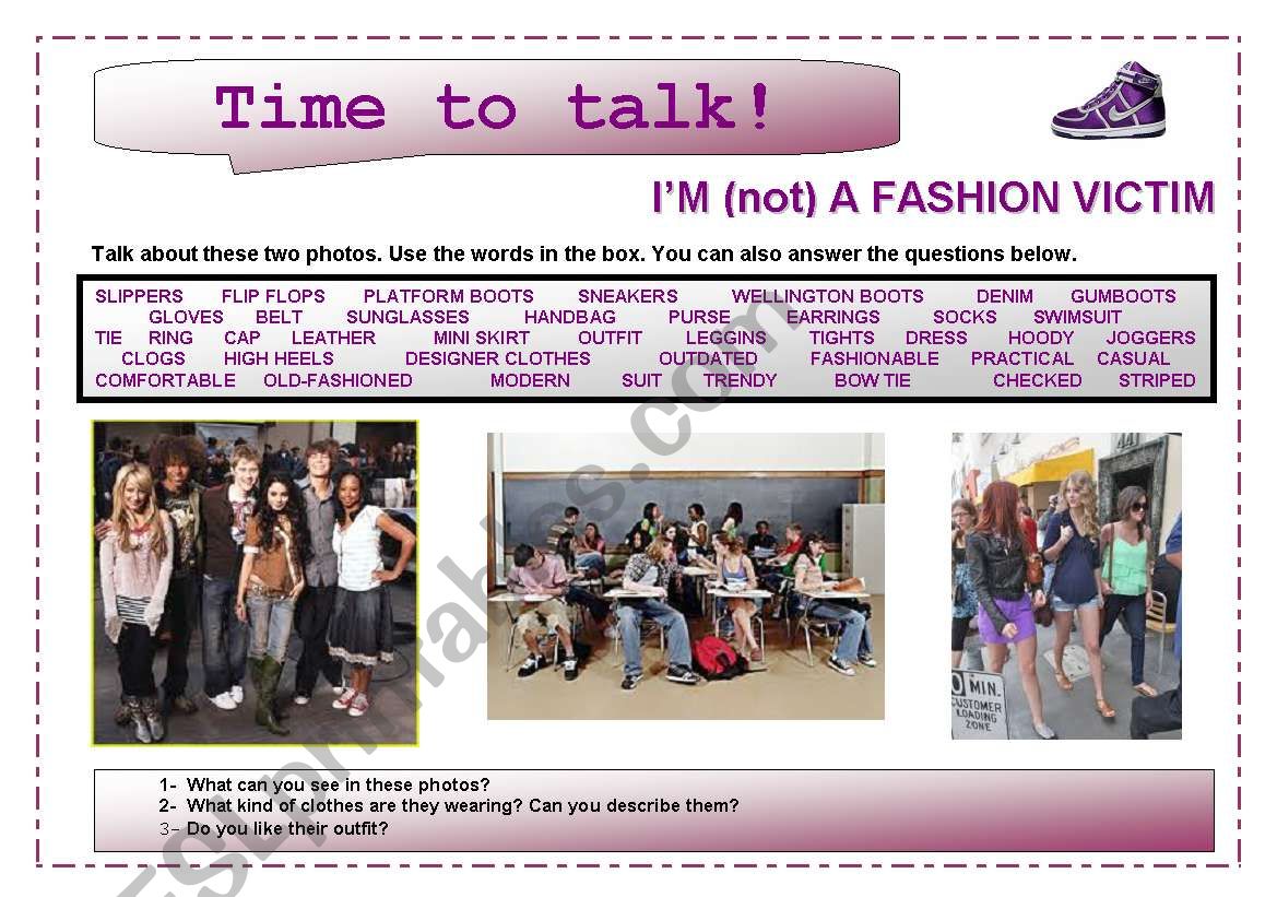 Time to talk (4): Im (not) a fashion victim!