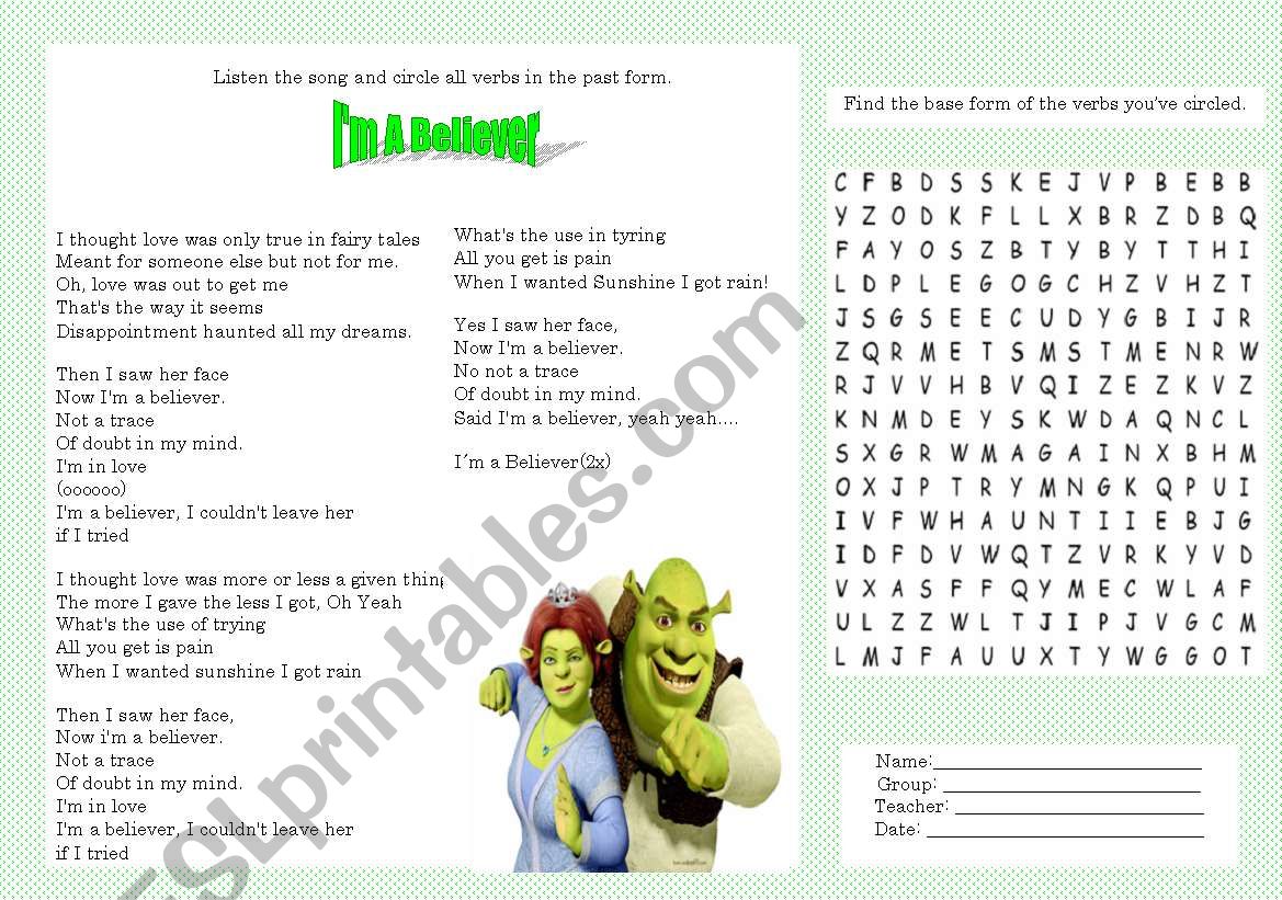 IÂ´m a believer - ShrekÂ´s song 