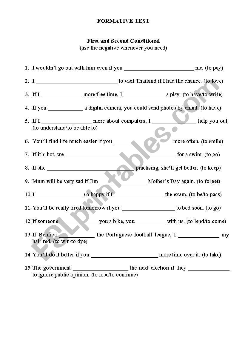 If clauses worksheet