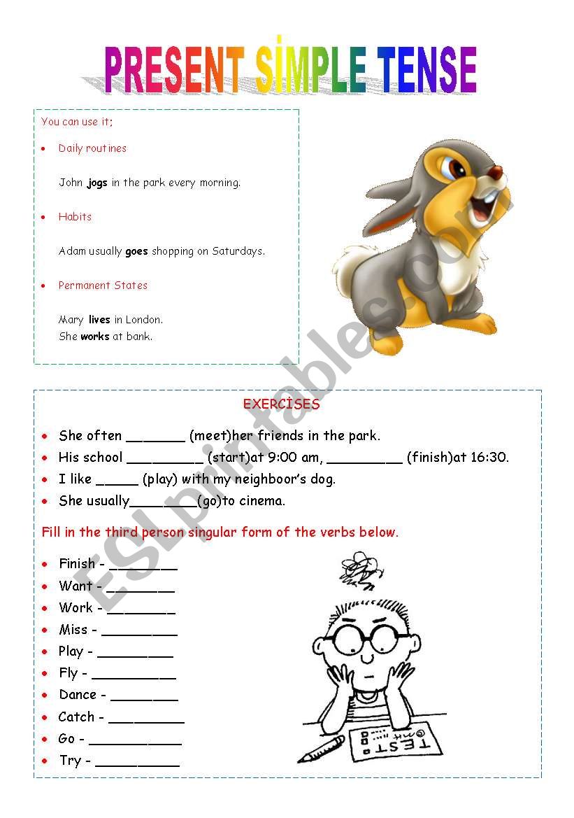 Present Simple Tense worksheet