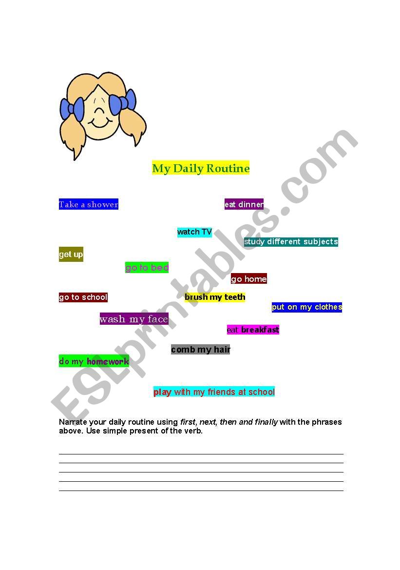 My Daily Routine worksheet