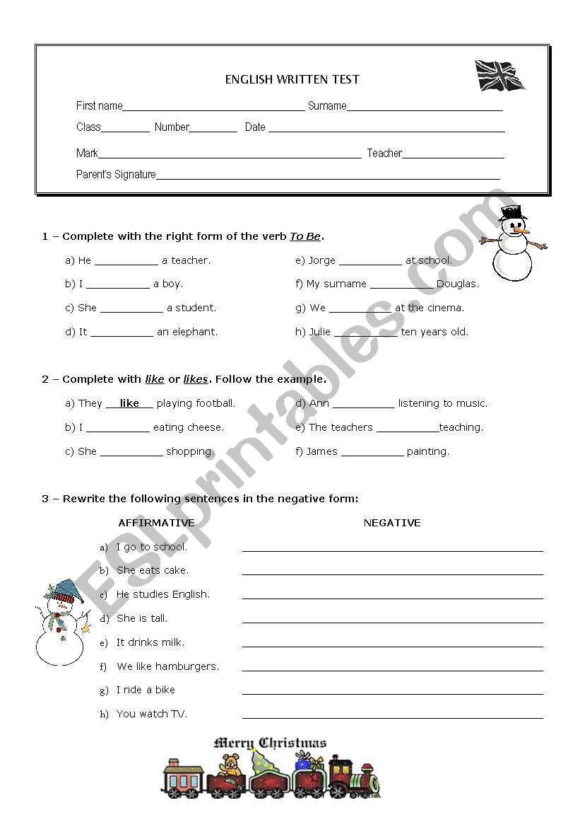 present simple-like worksheet